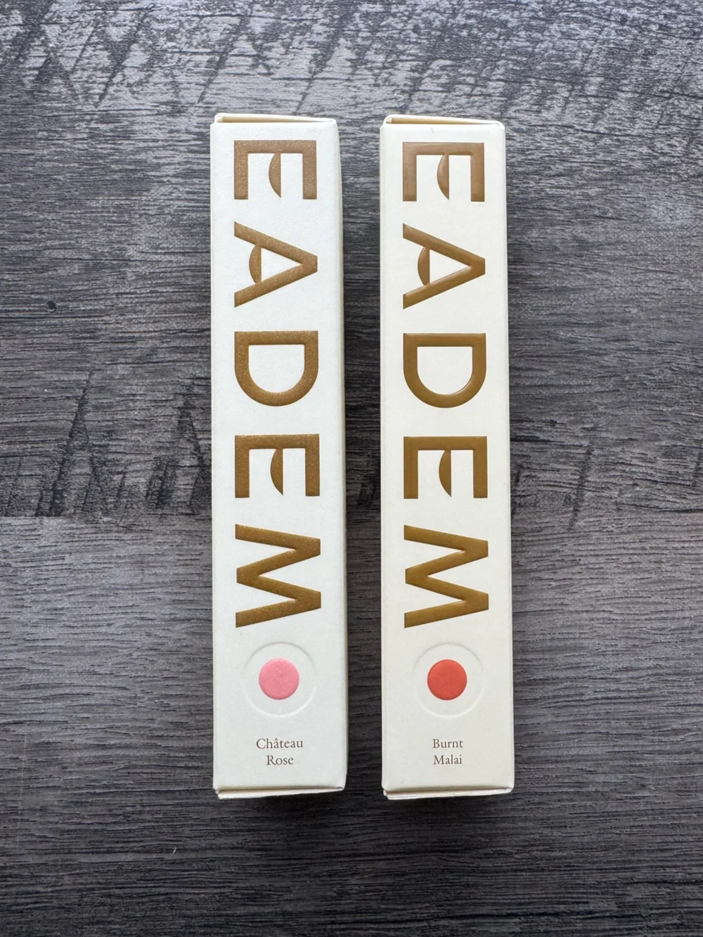 Eadem Lip Balm Set - Chateau Rose & Burnt Malai NIB